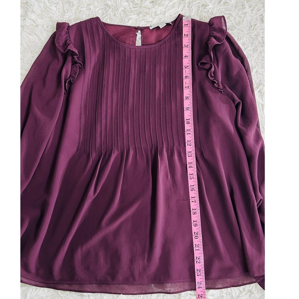 Alison Joy Women's Size M Purple Lightweight Blouse Baby Doll Blouse #0376 - Picture 8 of 10